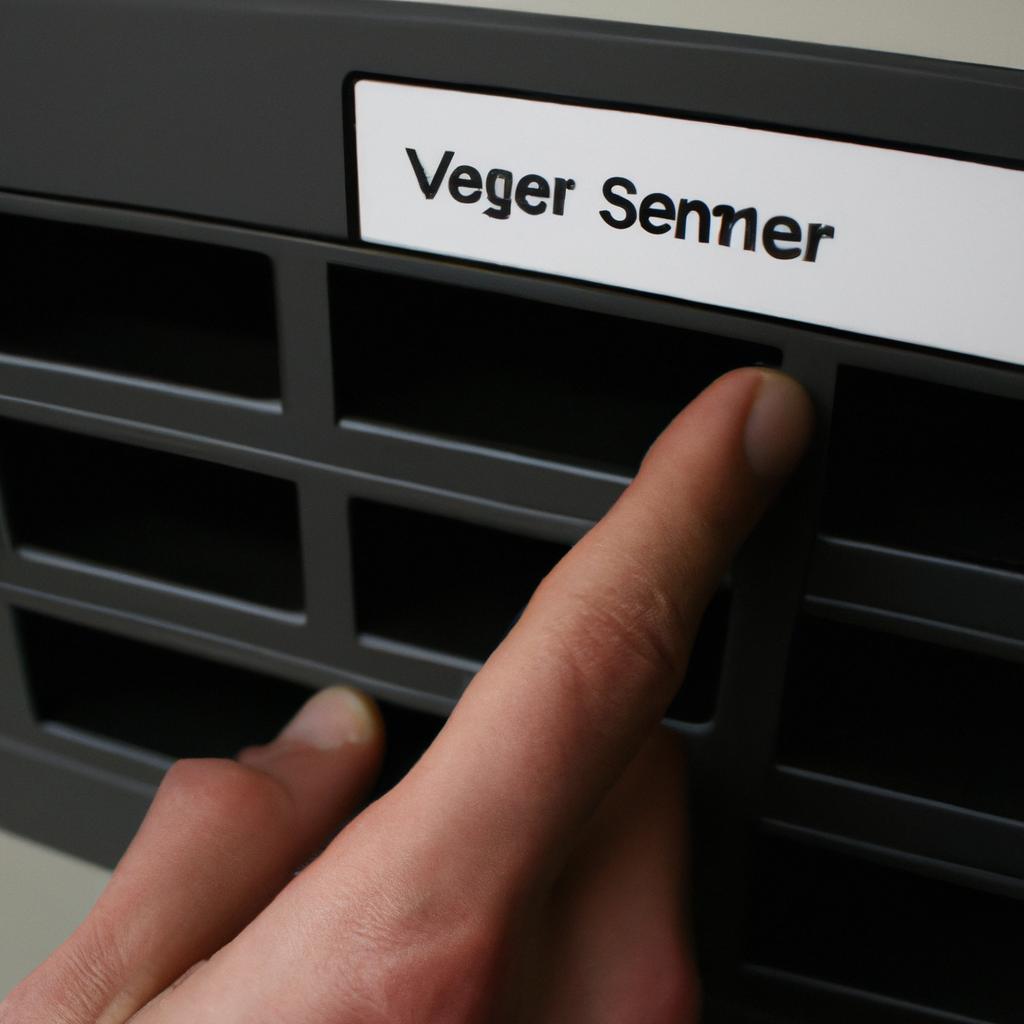 Person configuring web server settings
